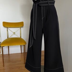 Elliatt Black Pants from anthropologie, small, high waist, wide leg and crop